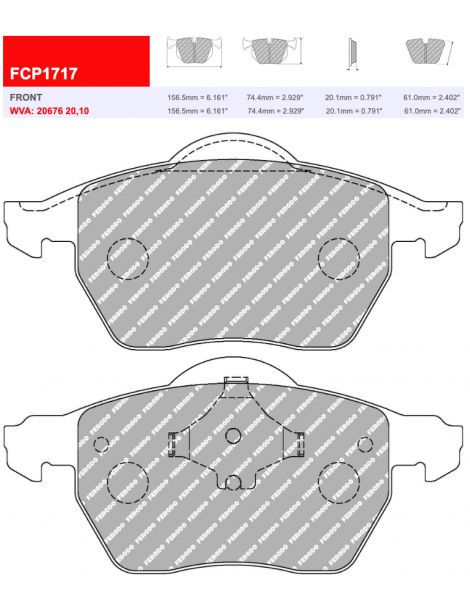 Plaquettes FERODO DS2500 FCP1717H